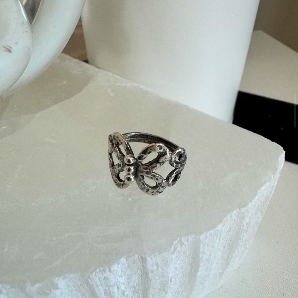 Vintage Butterfly Sterling Silver Ring